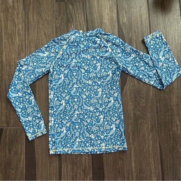 Mini Boden Blue Mermaid Swim Rashguard Girl’s Sz 13-14 Yrs - Picture 5 of 6
